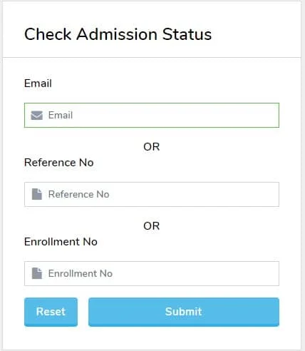 NIOS registration status by reference no