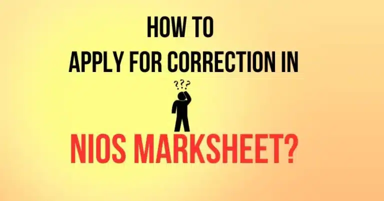 NIOS revised marksheet